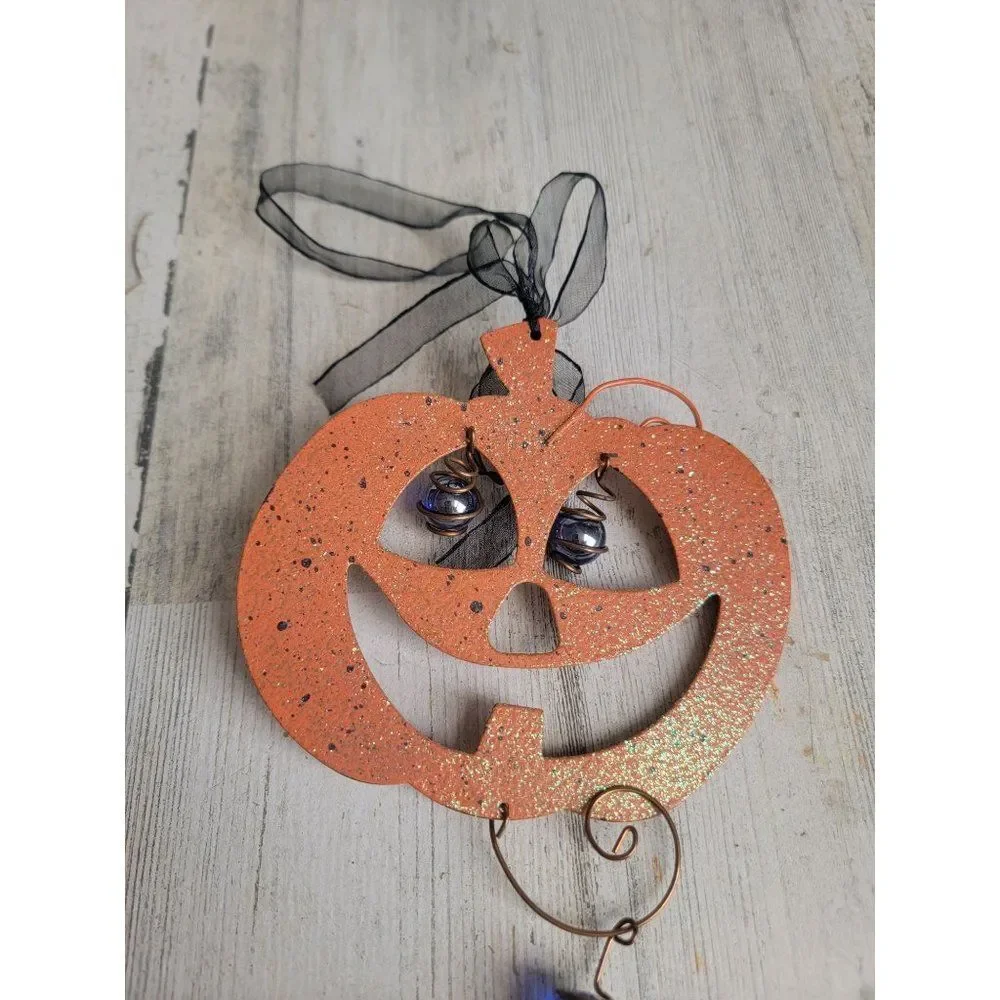 Unique Jack Lantern glitter hanging‎ ornament Xmas Halloween prop decor